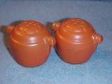 Early barrel shakers glazed persimmon.